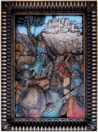 Панно из липы "Битва за Иерусалим"